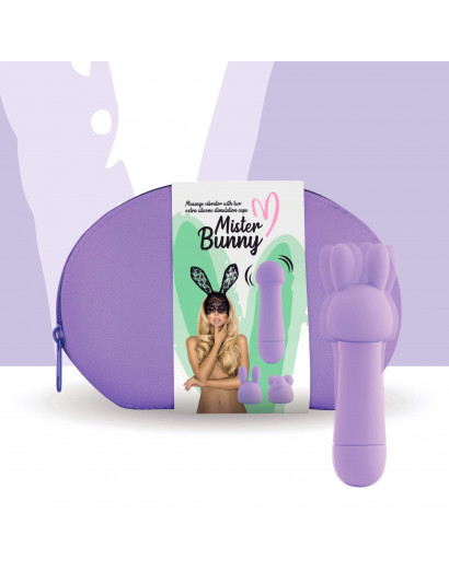 FEELZTOYS Mister bunny - vízálló, mini masszírozó vibrátor szett (lila)