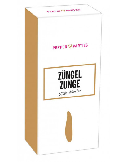 Züngel-Zunge - akkus, forgó nyelv vibrátor (piros)