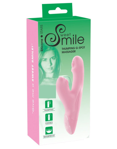 SMILE Thumping G-Spot Massager - pulzáló, masszírozó vibrátor (pink)