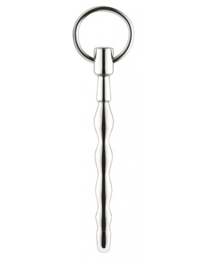 Penisplug Stick - gyűrűs, acél húgycsőtágító dildó (0,6-1,1cm)