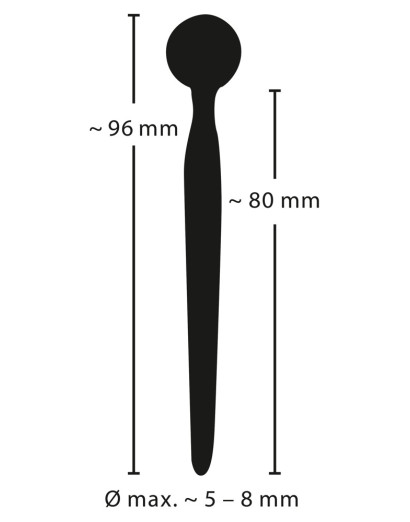 Penisplug Jewellery Pin - szilikon húgycsőtágító ékszer (0,5-0,8cm)