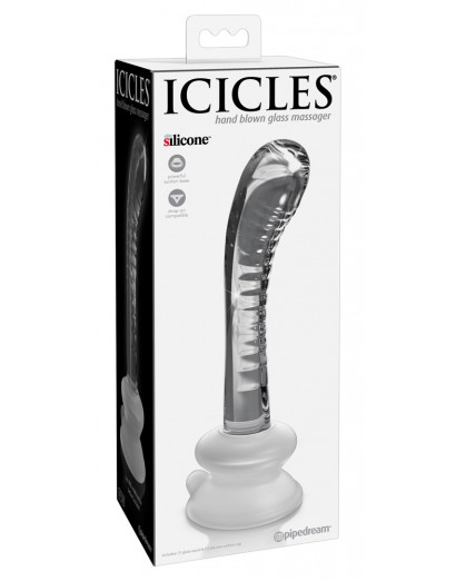 Icicles No. 88 - G+P-pont üveg dildó (áttetsző)