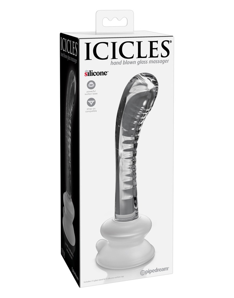 Icicles No. 88 - G+P-pont üveg dildó (áttetsző)