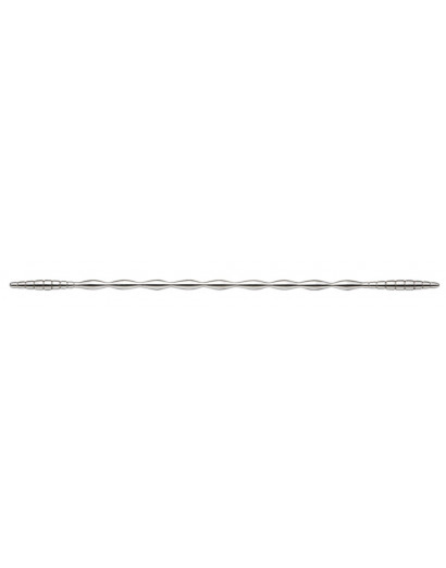 Penisplug Dilator - acél húgycsőtágító dildó (0,3-0,6cm) - ezüst