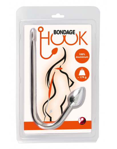 You2Toys - Bondage Hook - alumínium anál horog (179g) - ezüst