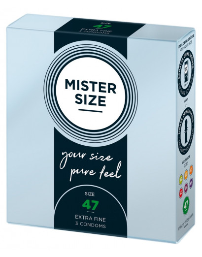 Mister Size vékony óvszer - 47mm (3db)