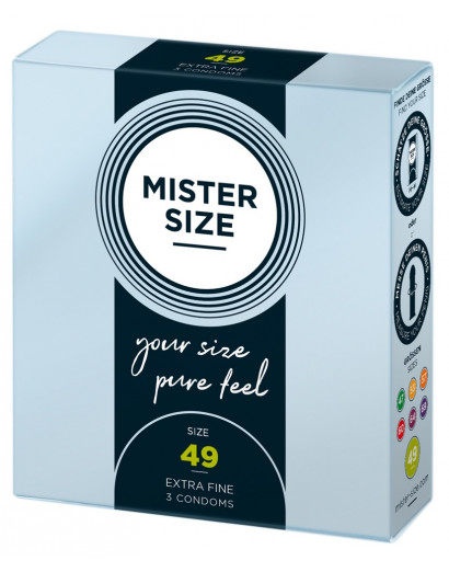 Mister Size vékony óvszer - 49mm (3db)