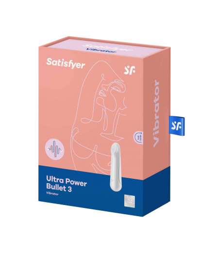 Satisfyer Ultra Power Bullet 3 - akkus, vízálló csikló vibrátor (fehér)