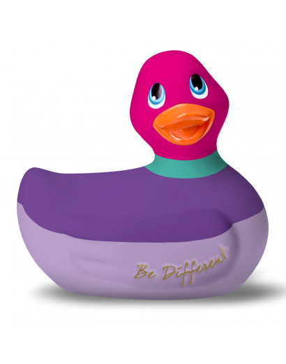 My Duckie Colors 2.0 - csíkos kacsa vízálló csiklóvibrátor (lila-pink)