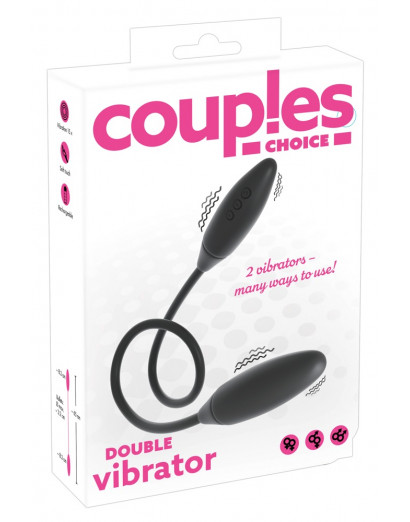Couples Choice - akkus, dupla vibrátor (fekete)