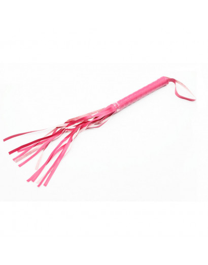 Műbőr korbács - pink (42cm)