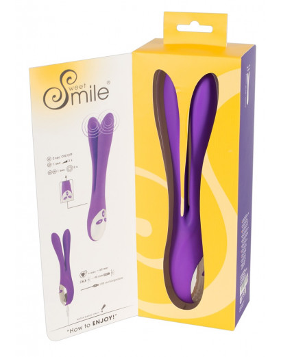 SMILE Bendable - akkus, kétágú vibrátor (lila)
