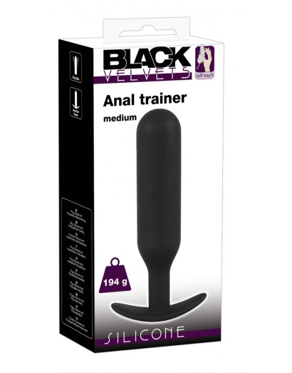 Black Velvet Anal Trainer - 194g-os anál dildó (fekete)