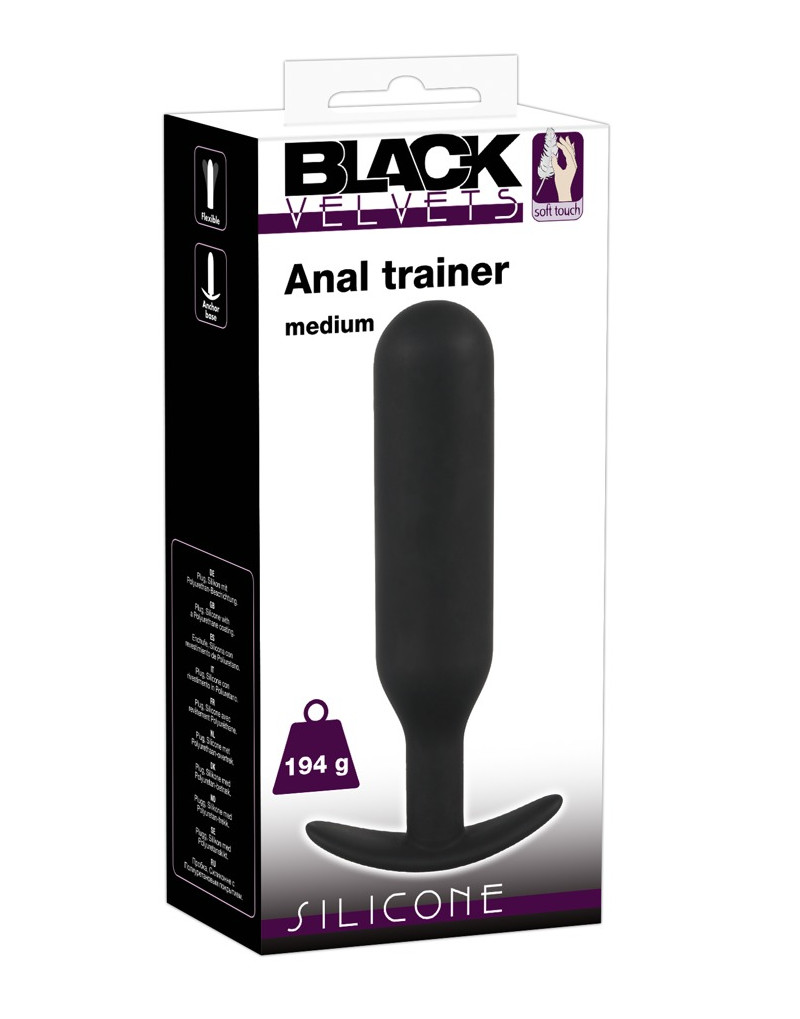Black Velvet Anal Trainer - 194g-os anál dildó (fekete)