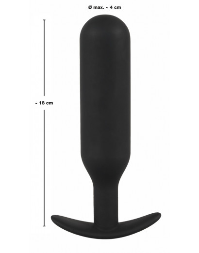 Black Velvet Anal Trainer - 194g-os anál dildó (fekete)