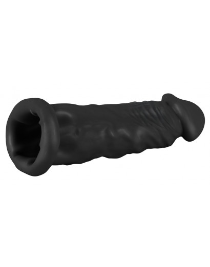 You2Toys - Silicone - hosszabbító péniszköpeny (fekete) - 20cm