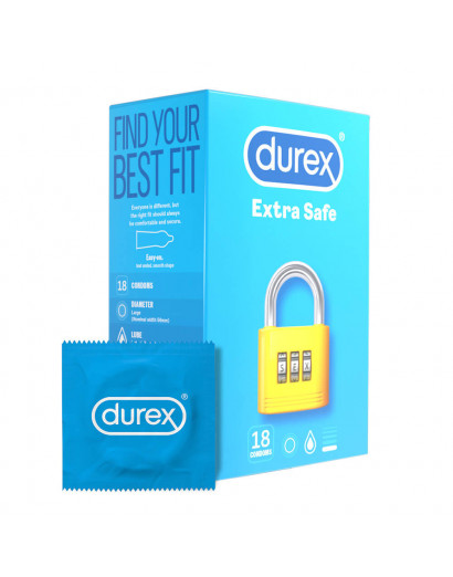 Durex Extra Safe - biztonságos óvszer (18db)