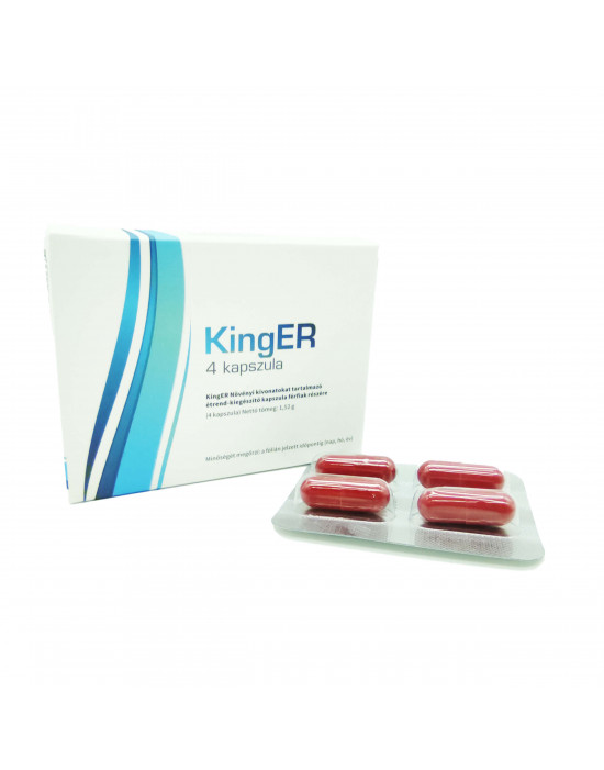 KingER - erős, étrend-kiegészítő kapszula férfiaknak (4db)