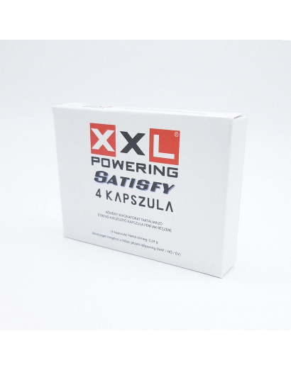 XXL powering Satisfy - erős, étrend-kiegészítő kapszula férfiaknak (4db)
