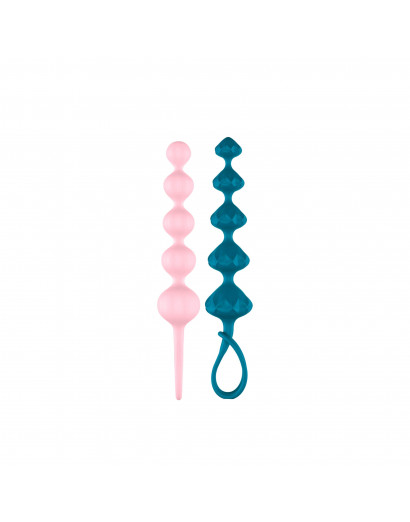 Satisfyer Love Beads - gyöngyös anál dildó szett - színes (2 részes)