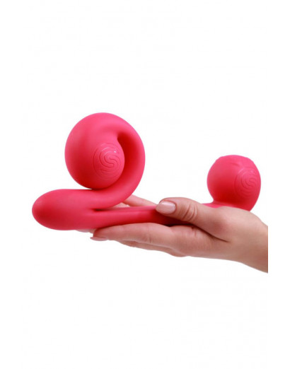 Snail Vibe Duo - akkus, 3in1 stimulációs vibrátor (pink)
