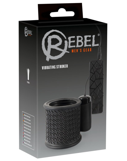 Rebel Stroker - lécrezgető péniszmandzsetta (fekete)