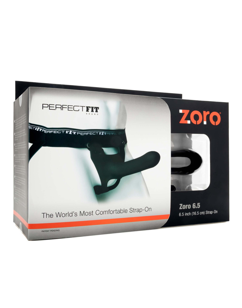 Perfect Fit ZORO 6.5- felcsatolható dildó (16,5cm) - fekete