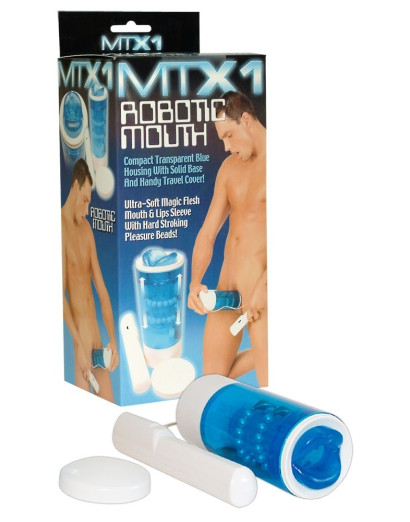 MTX1 Francia gyönyör - száj maszturbátor (kék)