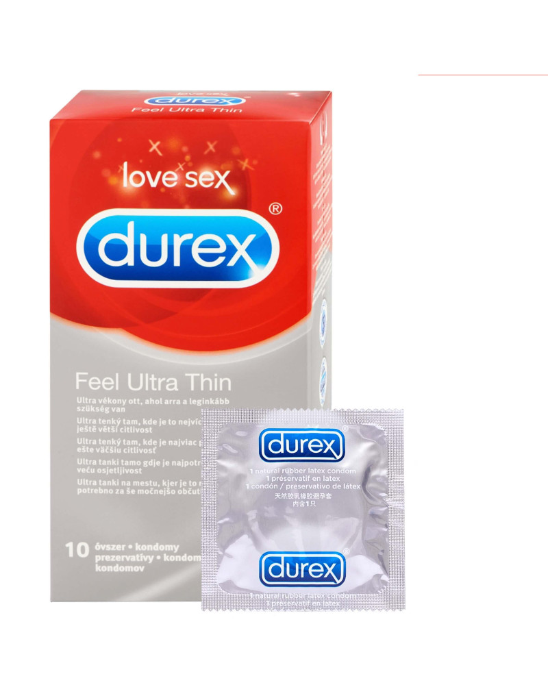 Durex Feel Ultra Thin - ultra élethű óvszer (10db)