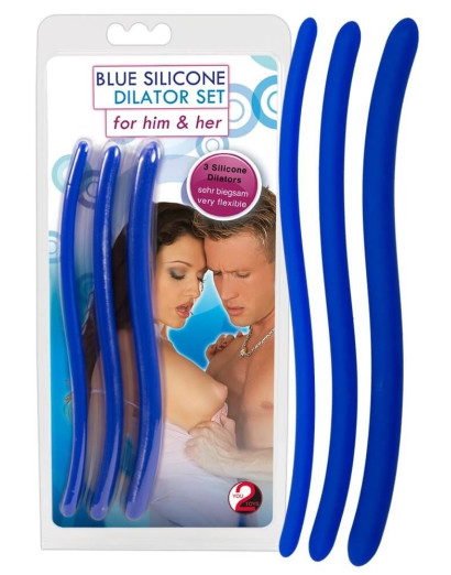 You2Toys - DILATOR - kék szilikon húgycsőtágító dildó szett (3db)