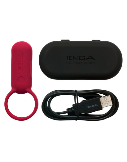 TENGA Smart Vibe - vibrációs péniszgyűrű (piros)