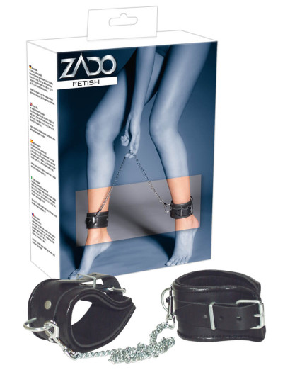 ZADO - bőr bokabilincs (fekete)