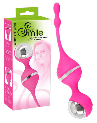 SMILE Love Ball - vibrációs gésagolyó (pink)