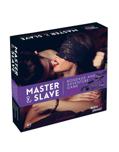 Master & Slave - kötözős játék szett (lila-fekete)