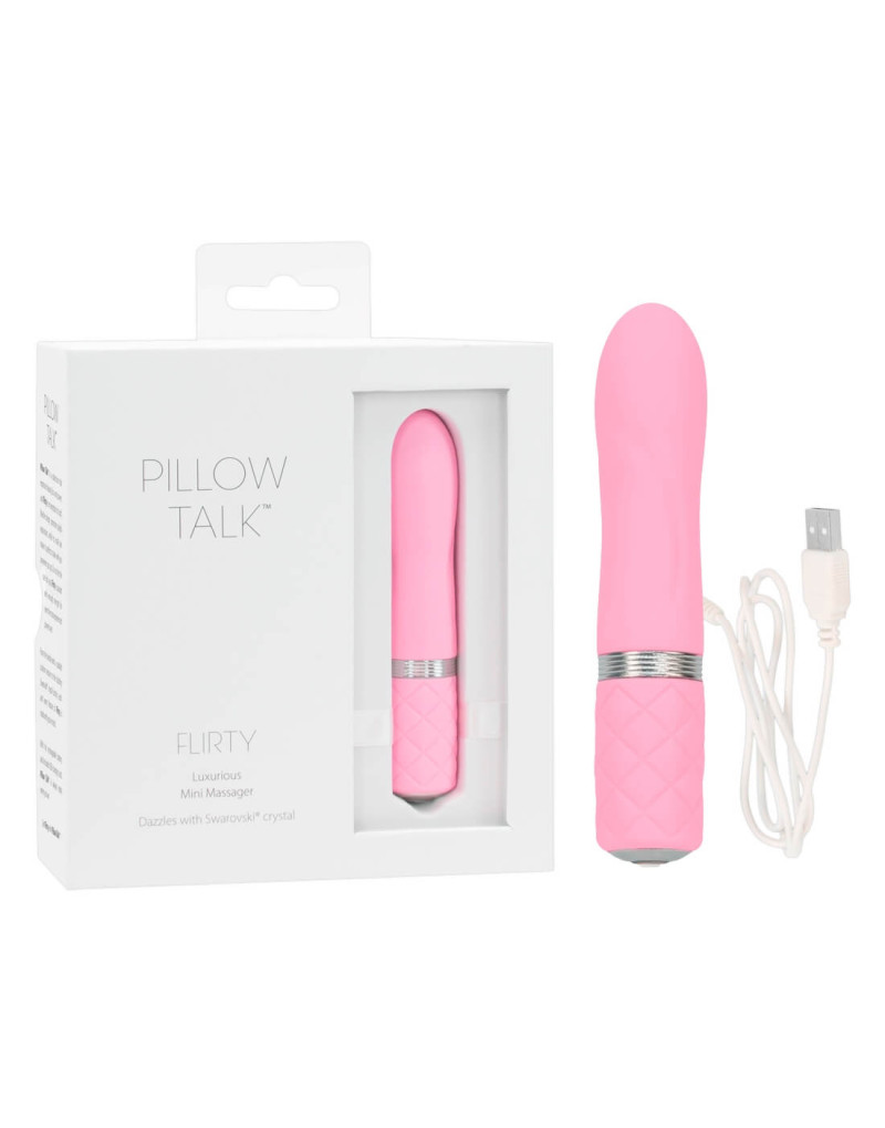 Pillow Talk Flirty - akkus rúd vibrátor (pink)