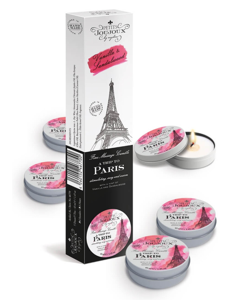 Petits Joujoux Paris - masszázsgyertya - vanília-szantál (5 x 43ml)