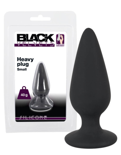 Black Velvet Heavy - 40g-os anál dildó (fekete)