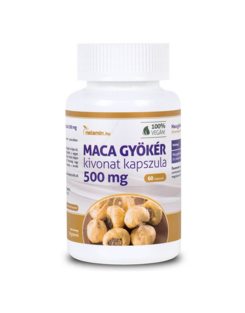 Netamin Maca 500 mg - étrend-kiegészítő kapszula (60db)