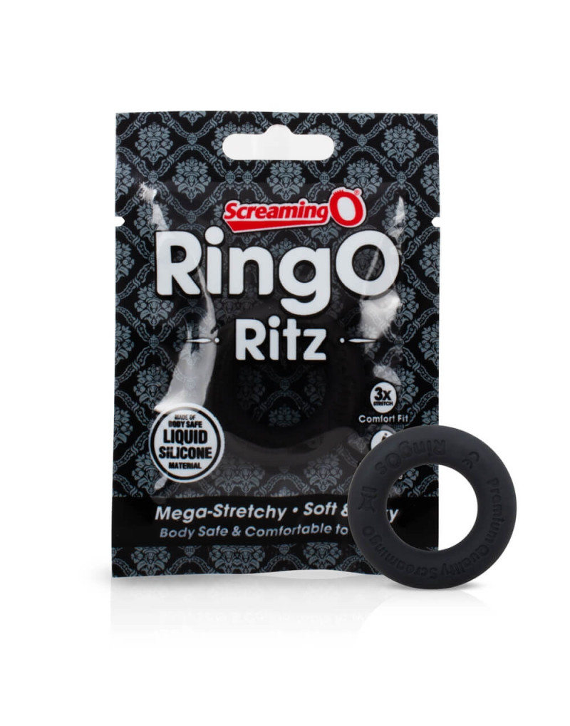 Screaming O Ritz - szilikon péniszgyűrű (fekete)
