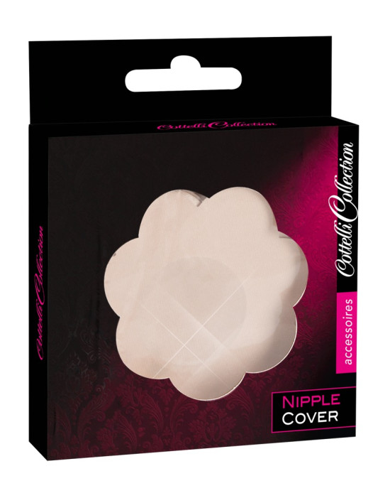 Cottelli Nipple Cover - virág mellbimbó tapasz - natúr (12db)