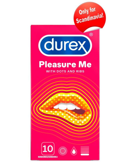 Durex Pleasure Me - bordás-pontozott óvszer (10db)