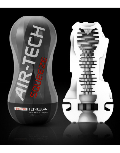 TENGA Air-Tech Squeeze Strong - szívó maszturbátor (fekete)