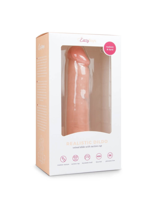 Easytoys - tapadótalpas élethű dildó (20,5cm) - natúr