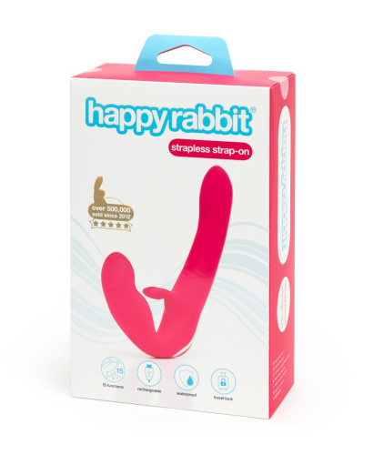 Happyrabbit Strapless - felcsatolható vibrátor (pink)