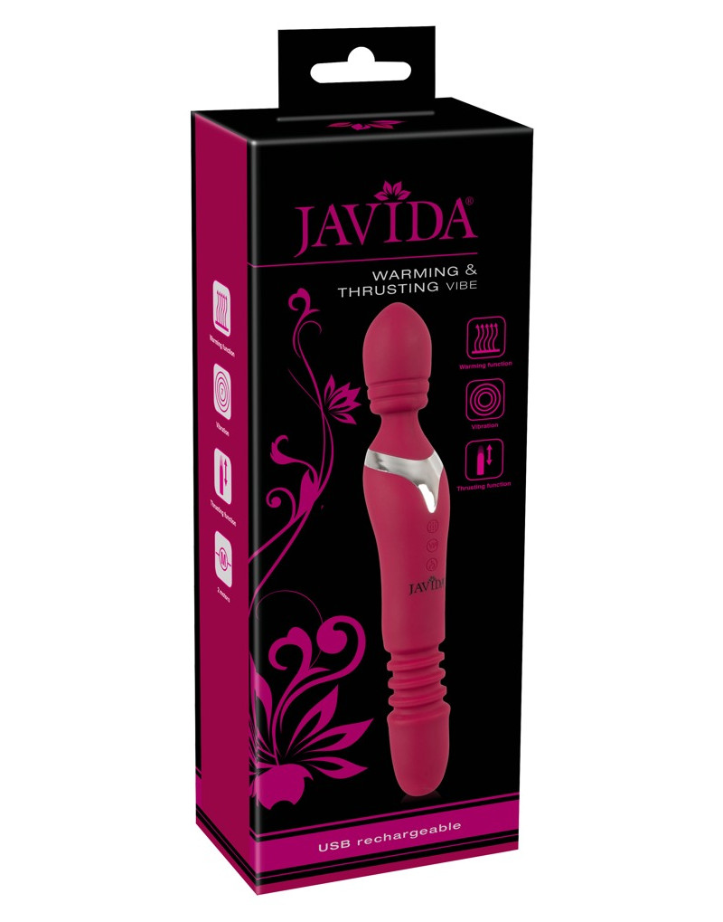 Javida Thrusting - 3in1 masszírozó vibrátor (piros)