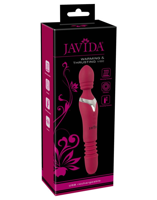 Javida Thrusting - 3in1 masszírozó vibrátor (piros)