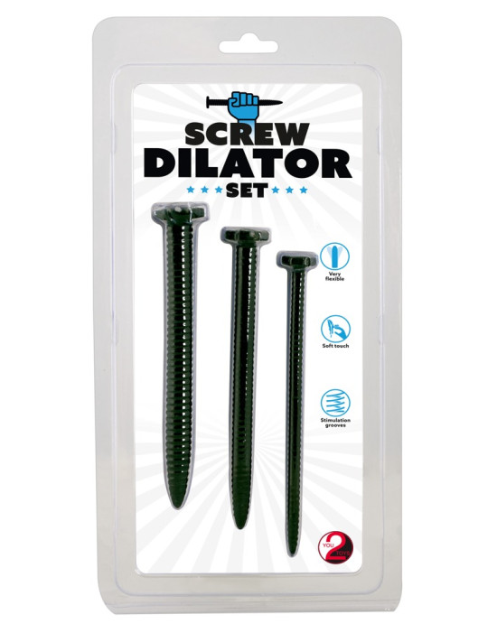You2Toys Screw Dilator - csavaros húgycsőtágító dildó szett (3 db)