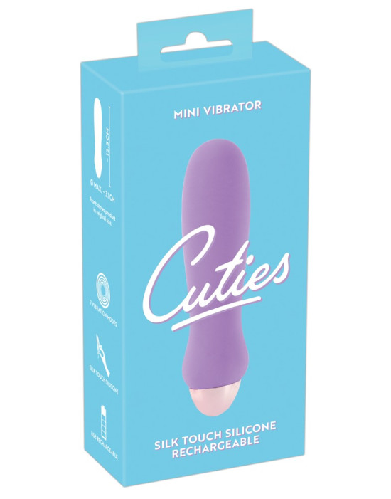 Cuties Mini Purple - akkus, szilikon rúdvibrátor (lila)