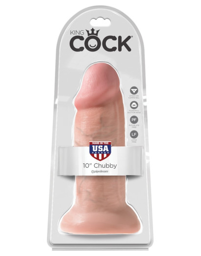 King Cock 10 dildó (25cm) - natúr