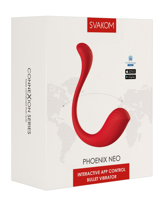 Svakom Phoenix Neo - okos, vibrációs tojás (piros)